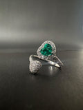 "You and Me" heart emerald ring (Ref. 178)