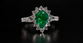 Anillo Leidy con esmeralda en lágrima (Ref. 151)