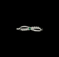 Anillo Infinito en plata 925 con esmeralda natural (Ref. 9)
